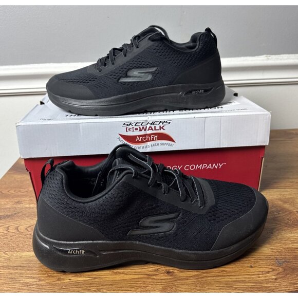 Men's Skechers, Go Walk Arch Fit-Idyllic Sneaker 216116WW-BBK Size 10 X-Wide Fit - Picture 1 of 7